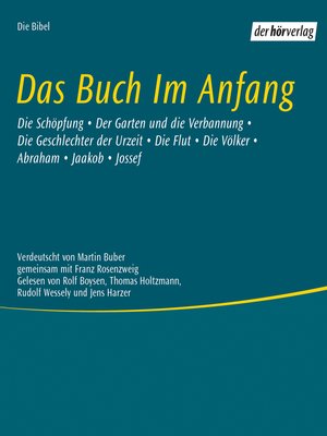cover image of Das Buch im Anfang